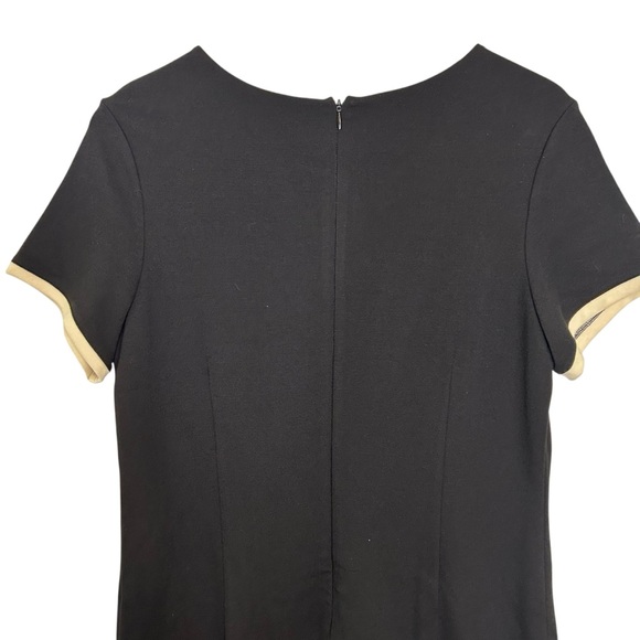 Larry Levine Black Knee Length Sheath Dress Size 8 Short Sleeves - Picture 7 of 10